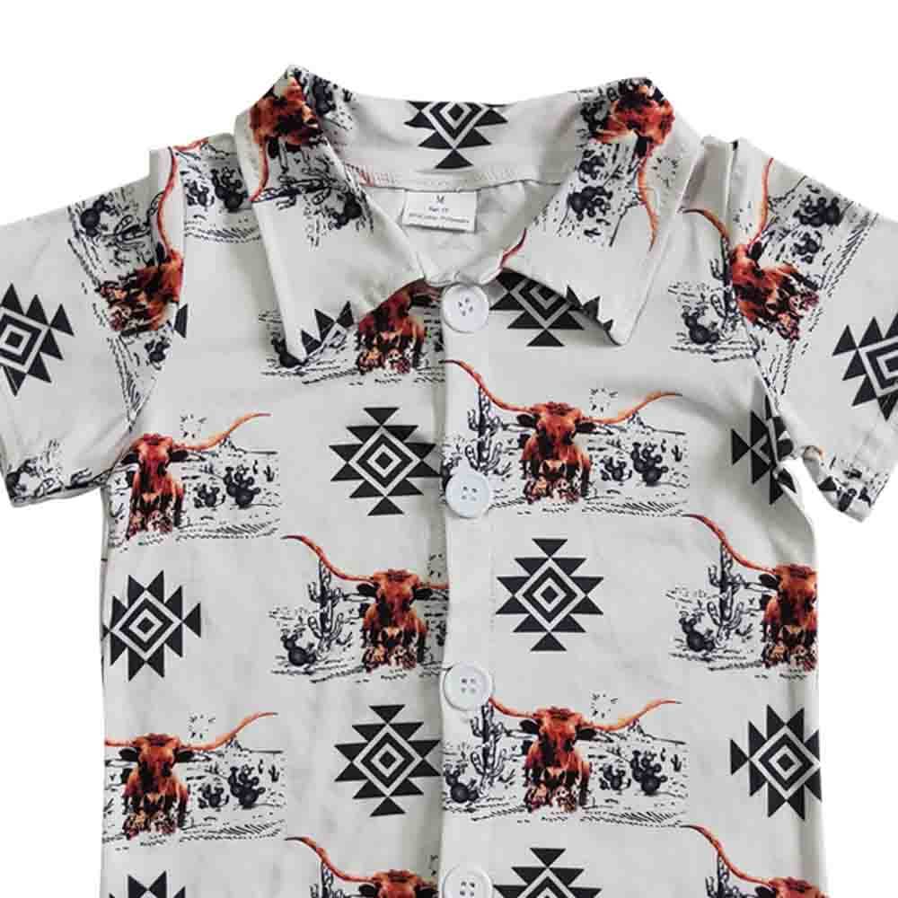 Baby Boys western cow button up shirts