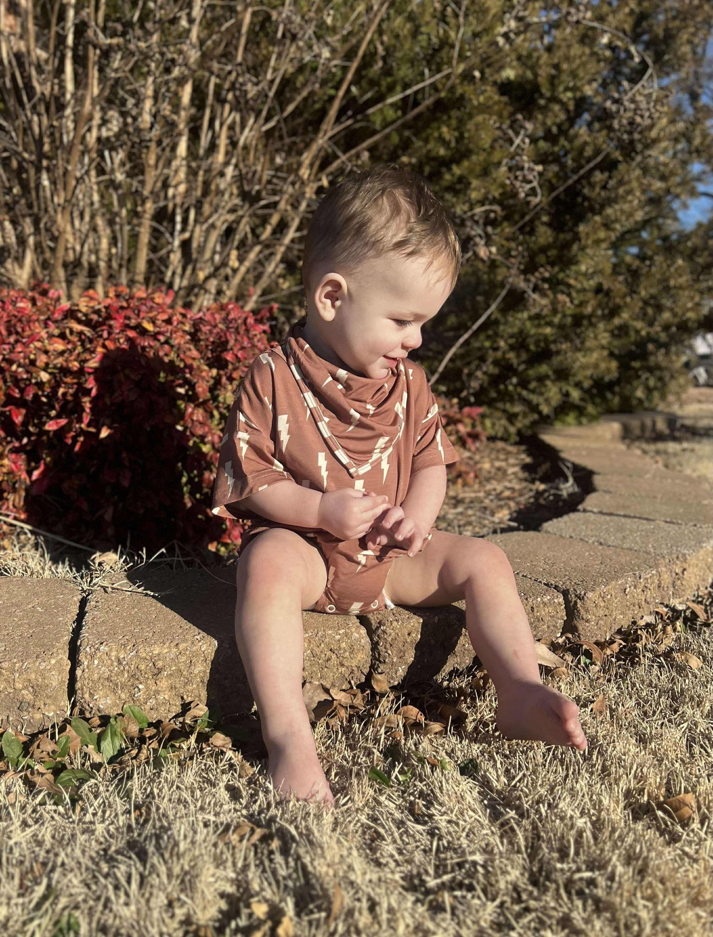 Rust Bolts Oversized Bamboo Romper (FINAL SALE)