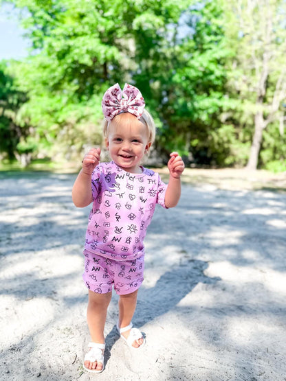 Pink Branded Short Set (FINAL SALE)