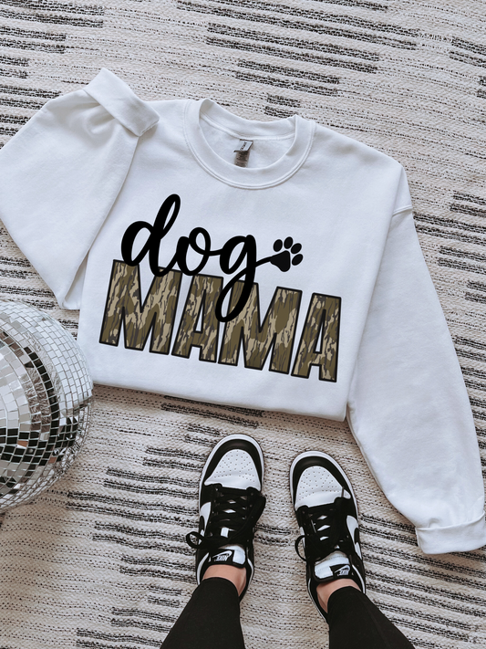 Camo Dog Mama TEE or CREWNECK