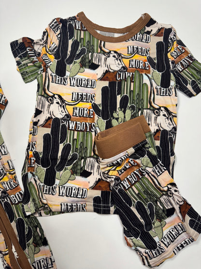 More Cowboys Bamboo Shorts Set