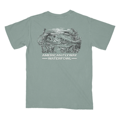 Bass Fishing Light Green with Pocket