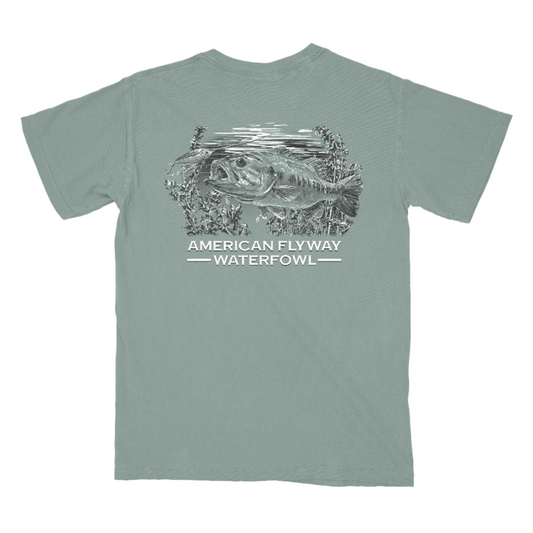 Bass Fishing Light Green with Pocket