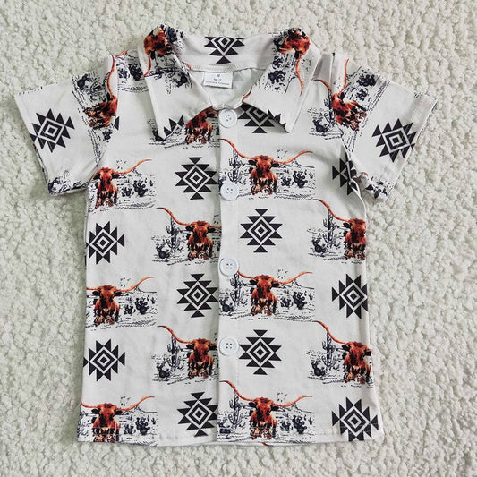 Baby Boys western cow button up shirts