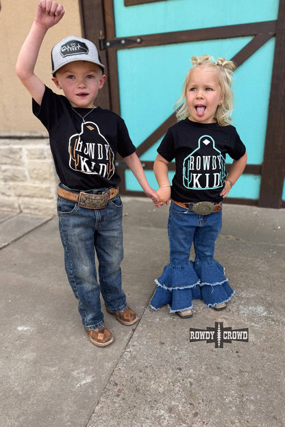 TURQUOISE- Rowdy Kid Tee