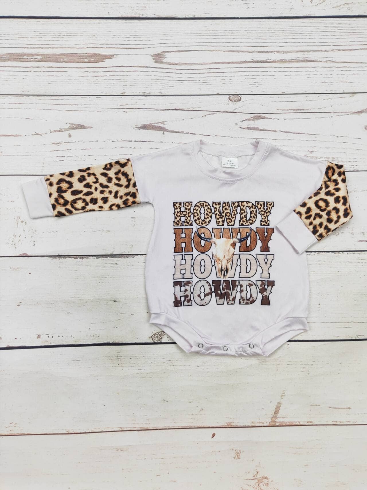 Baby Howdy Cheetah Western Bubble