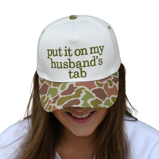 Put it on my husbands tab hat