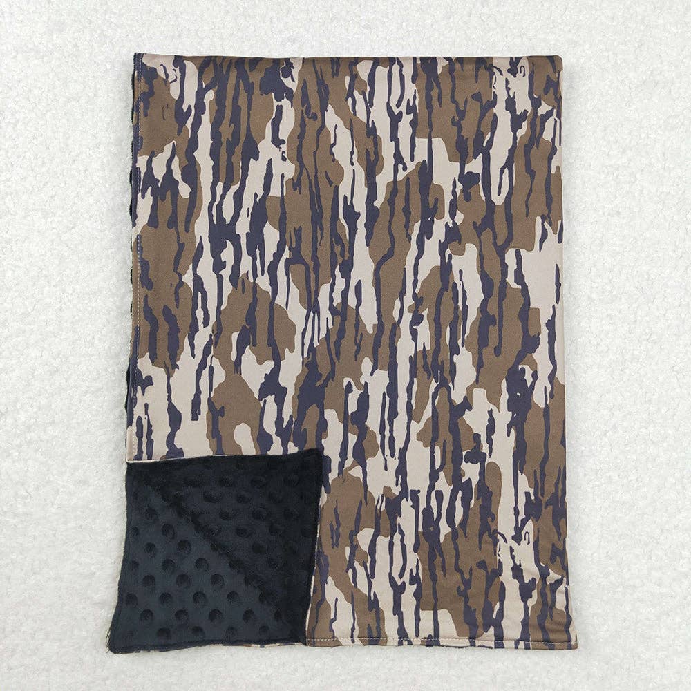 Baby Toddler Dark Green Bottomland Camo Minky Blankets