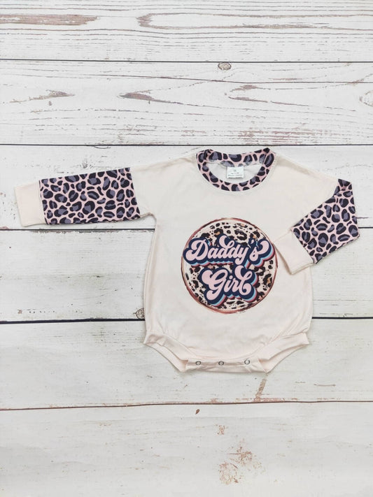 Daddy's Girl Cheetah Print Bubble