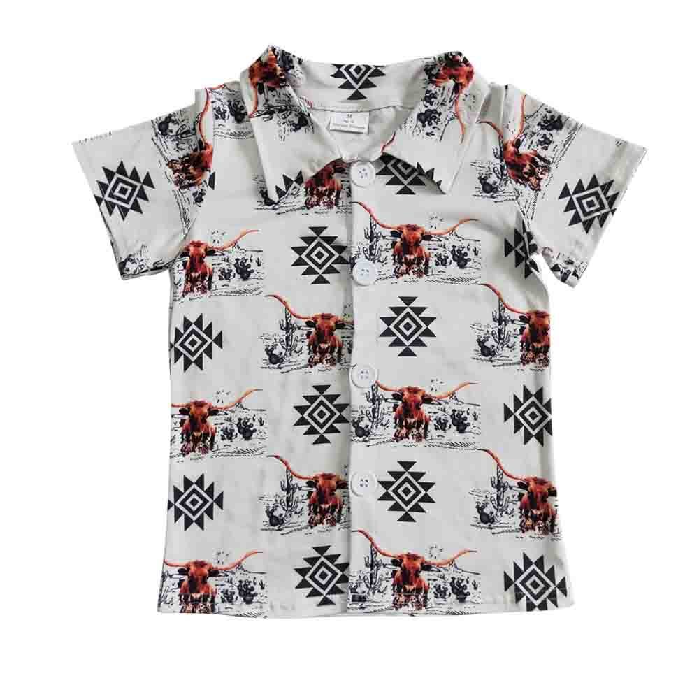 Baby Boys western cow button up shirts