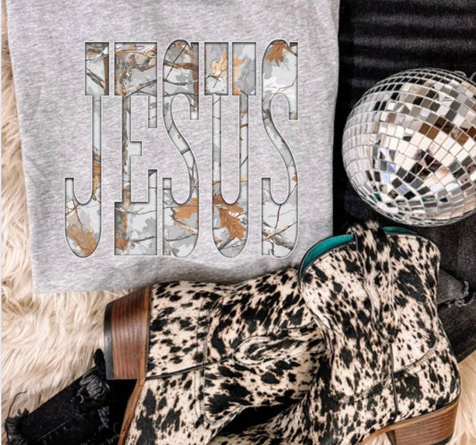 Camo Jesus sub tee