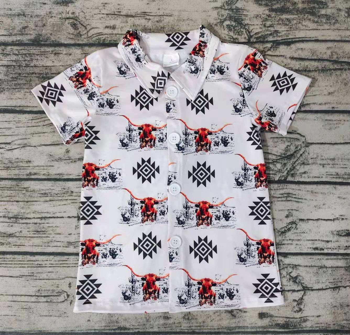 Baby Boys western cow button up shirts