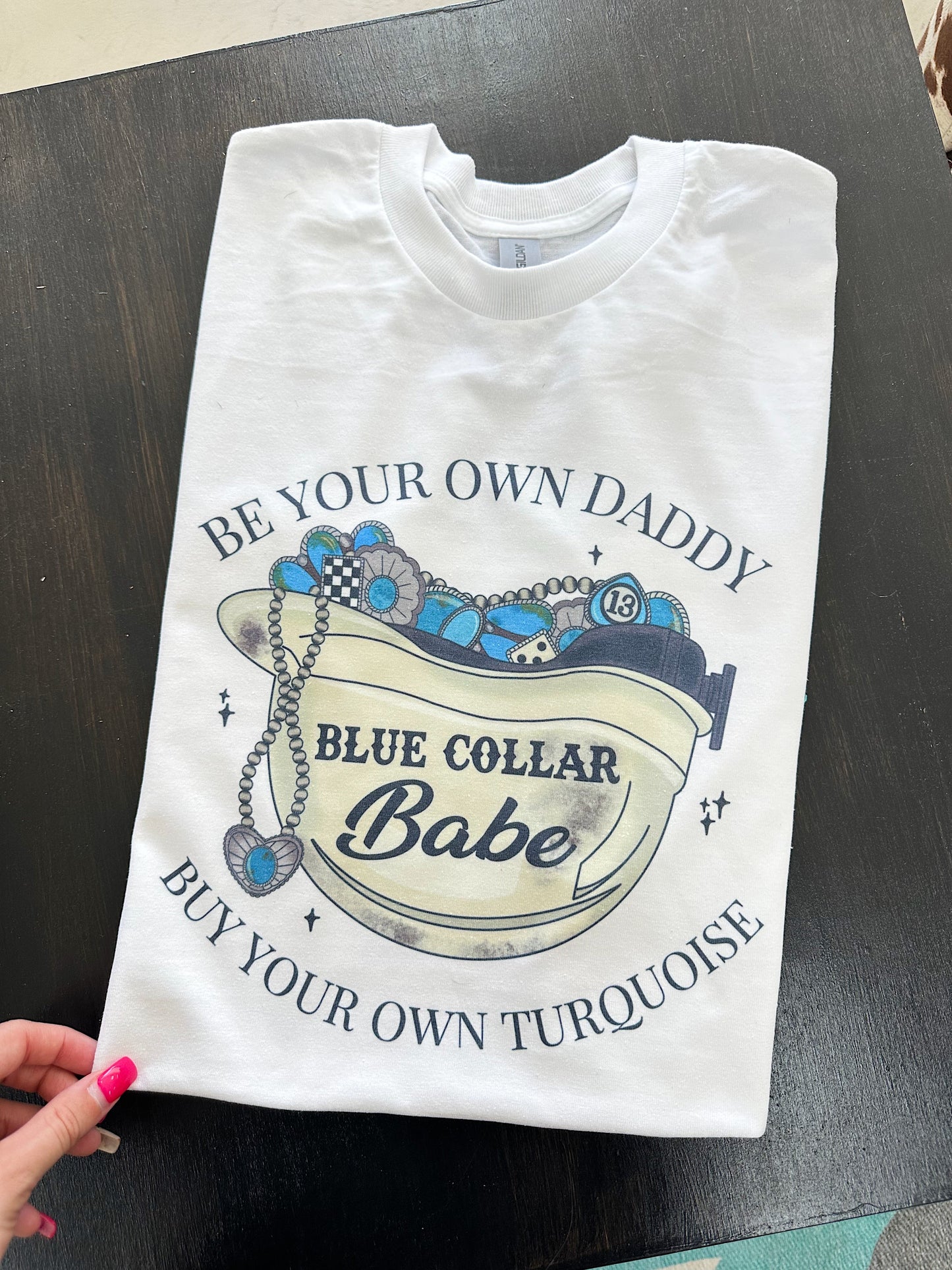 Blue Collar Babe TEE or CREWNECK