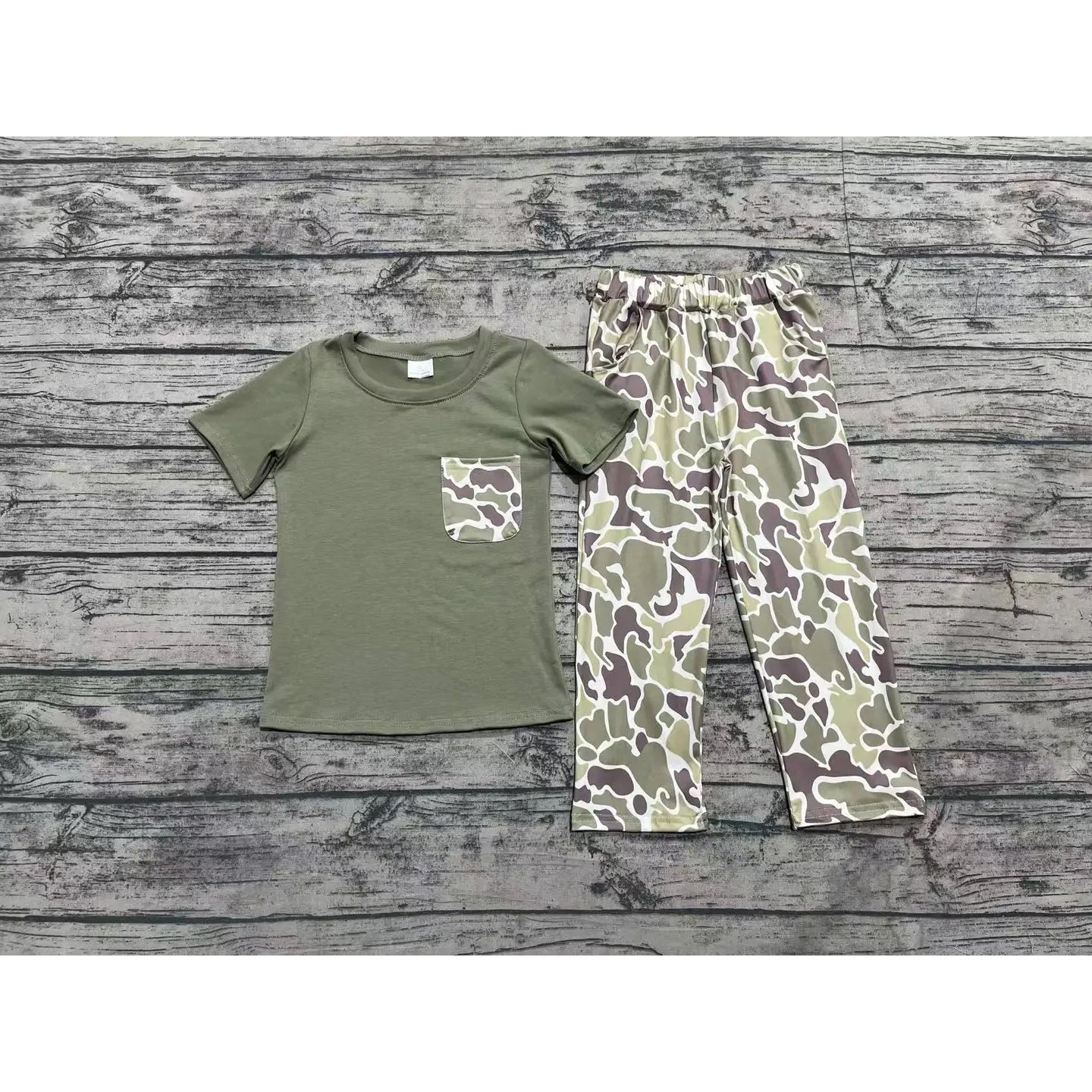 Camo Shirt and Pants Set