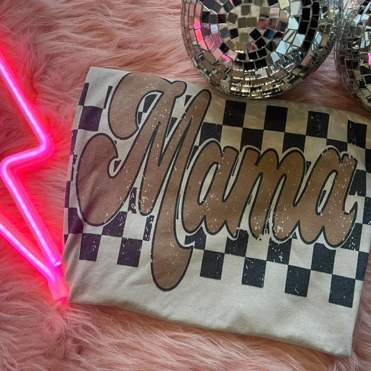 Mama Checkered Tee