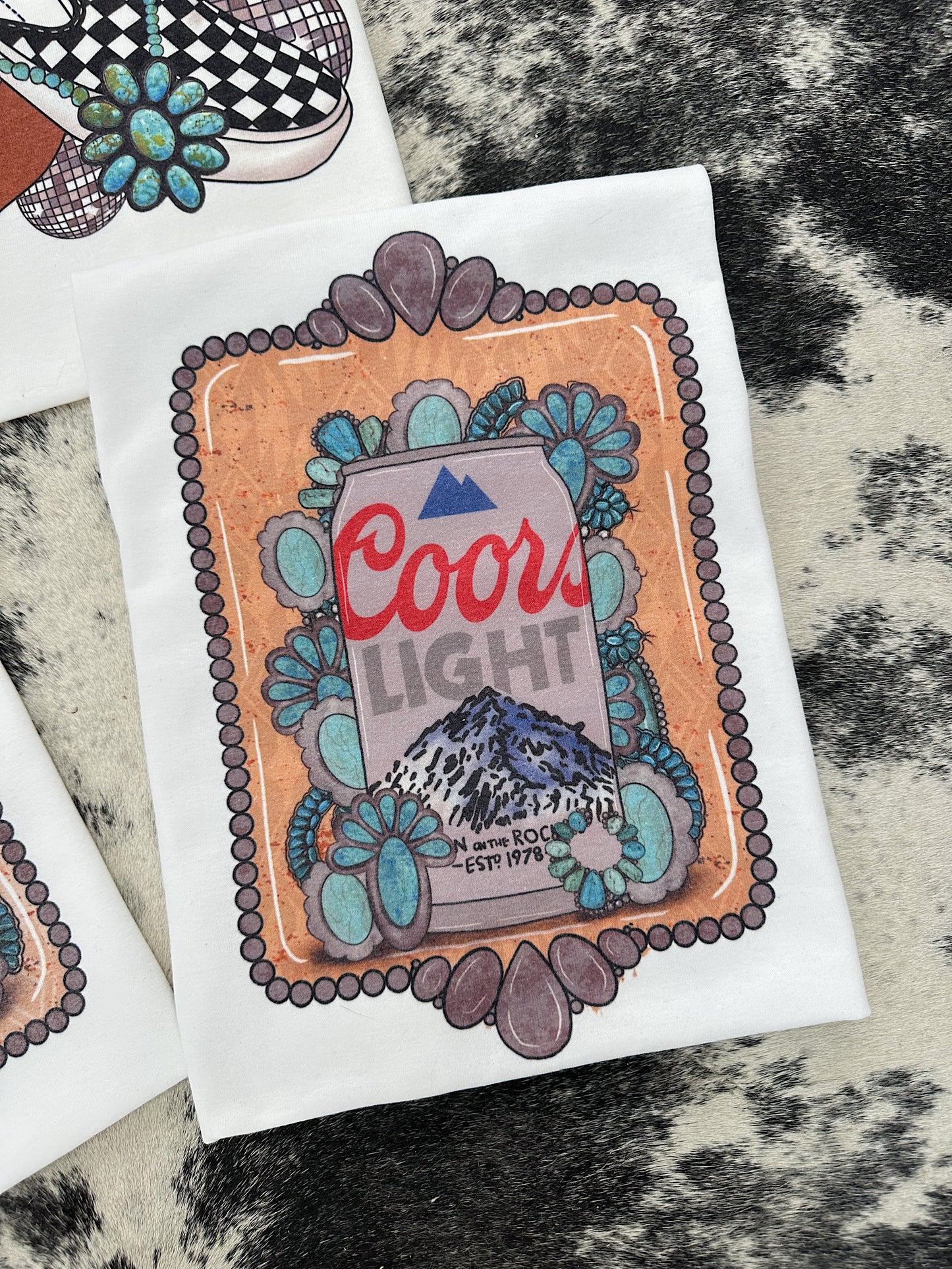 Beer & Turquoise TEE or CREWNECK