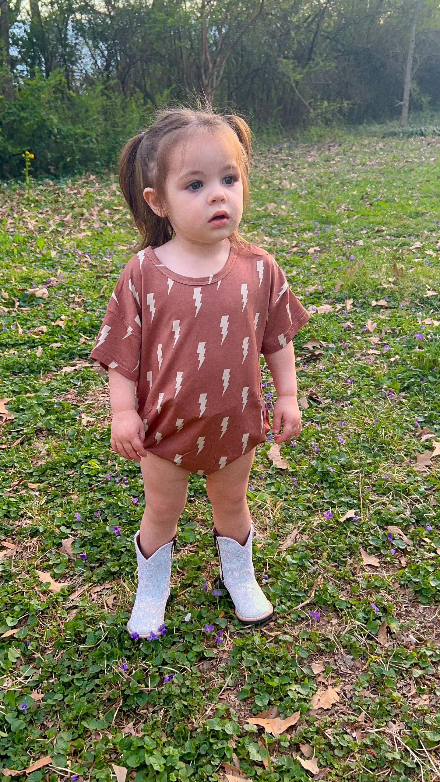 Rust Bolts Oversized Bamboo Romper (FINAL SALE)