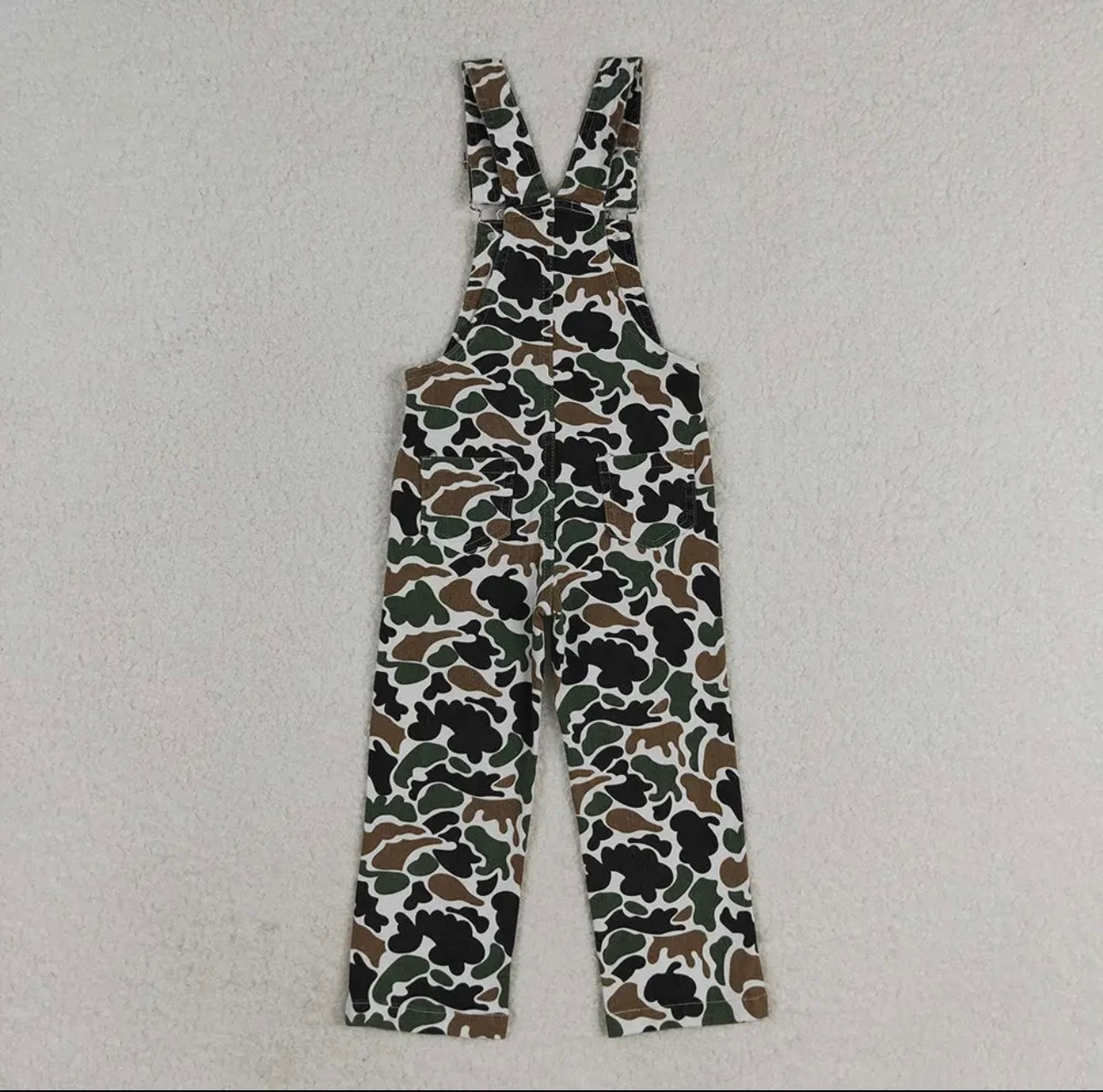 Kids Denim Camo Overalls