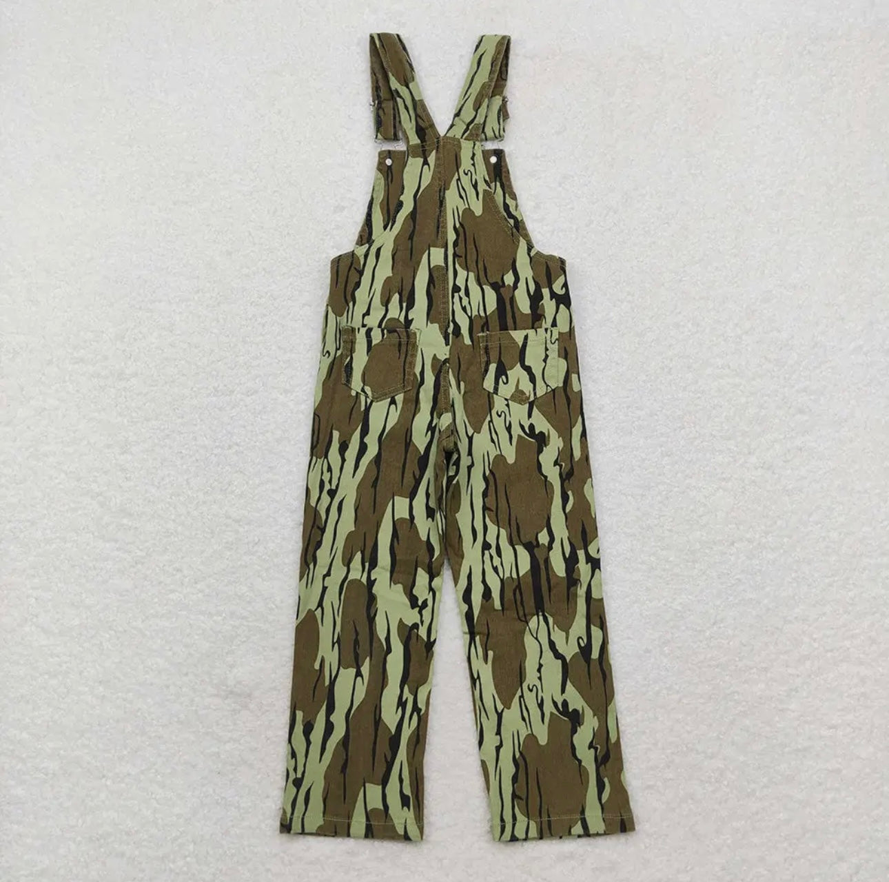 Kids Denim Camo Overalls