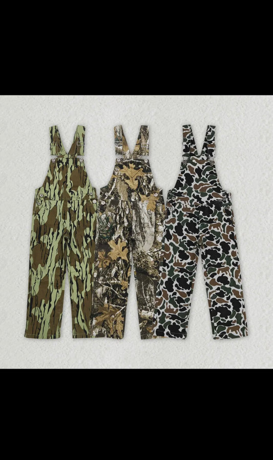 Kids Denim Camo Overalls