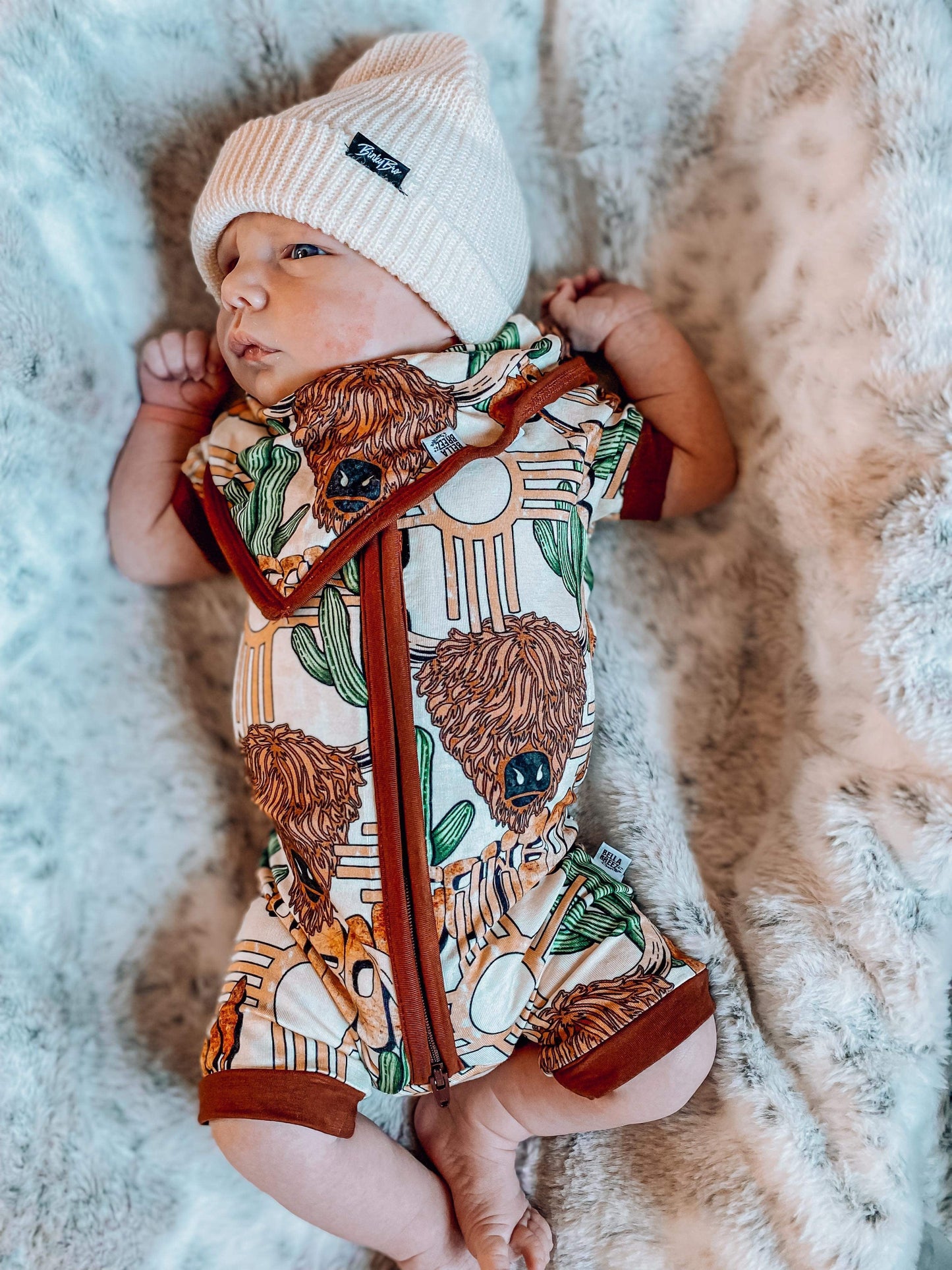 Cowboy Bamboo Shortie Romper (FINAL SALE)