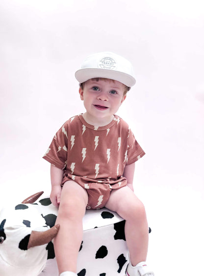 Rust Bolts Oversized Bamboo Romper (FINAL SALE)