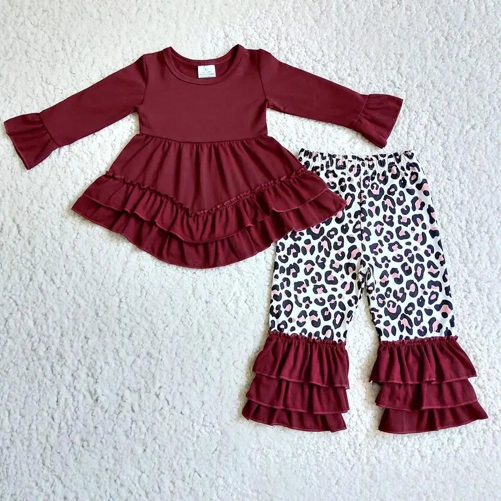 Maroon Leopard Sets