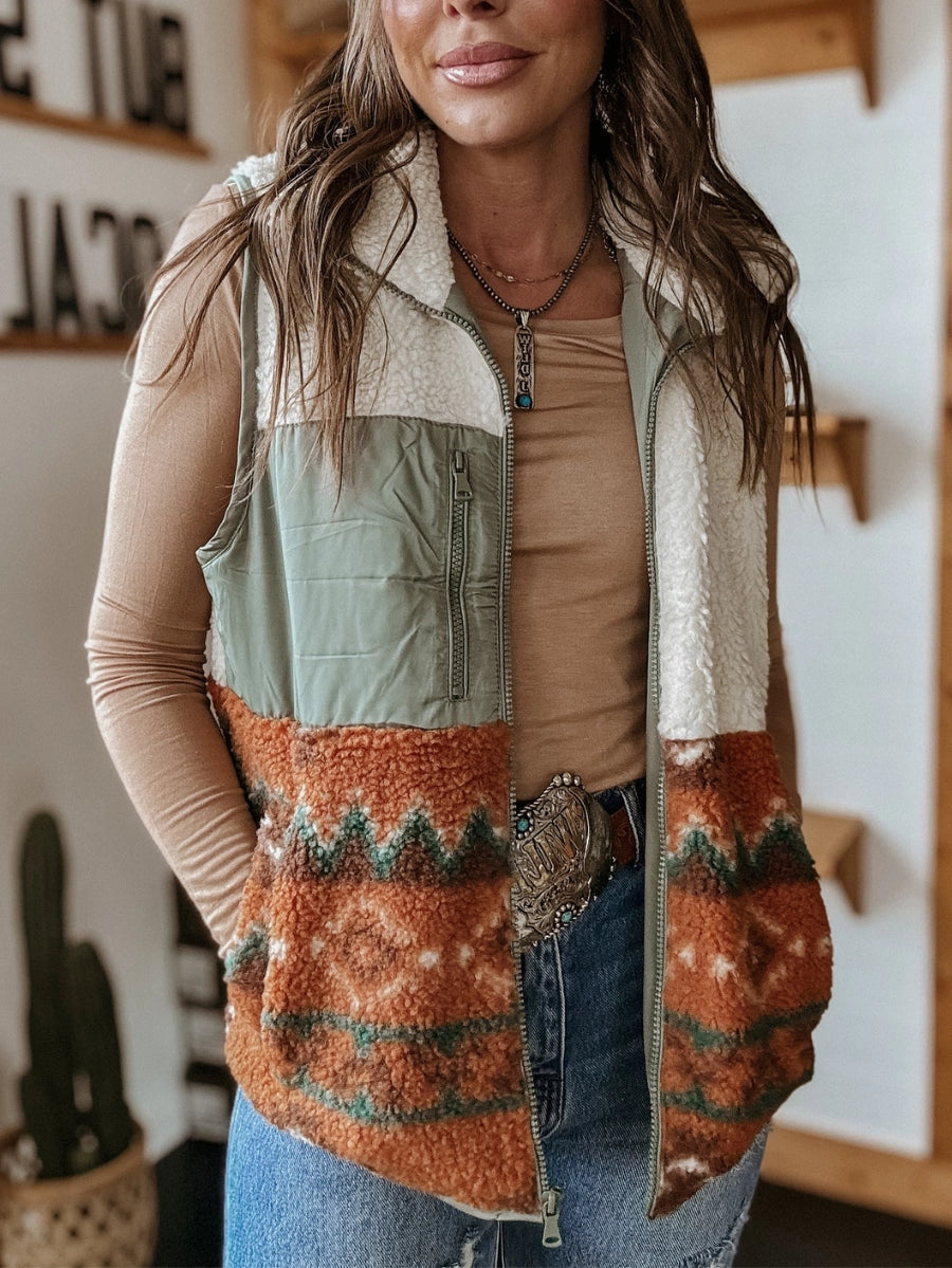 Aztec Sherpa Vest