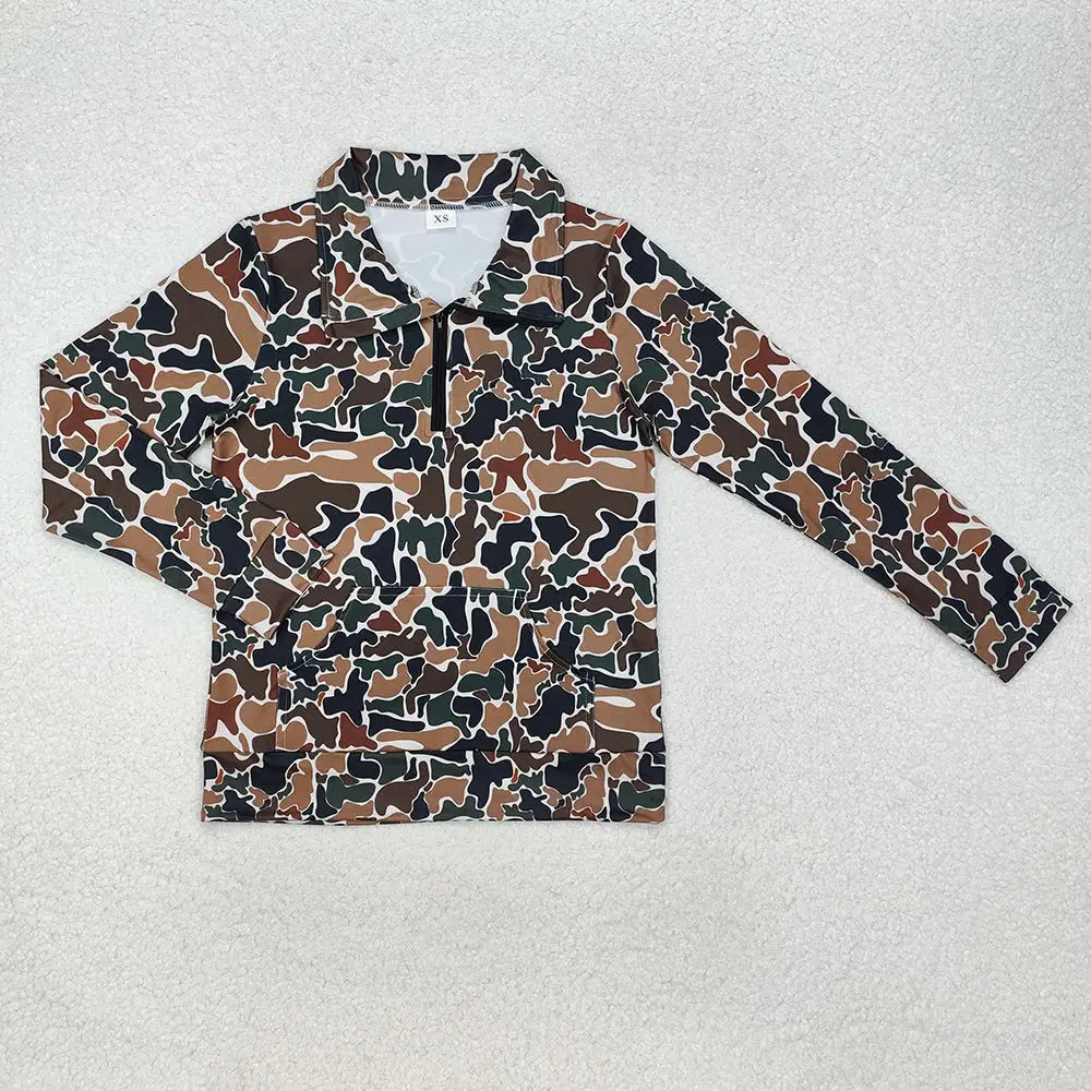 Adult Brown Camo Pullover