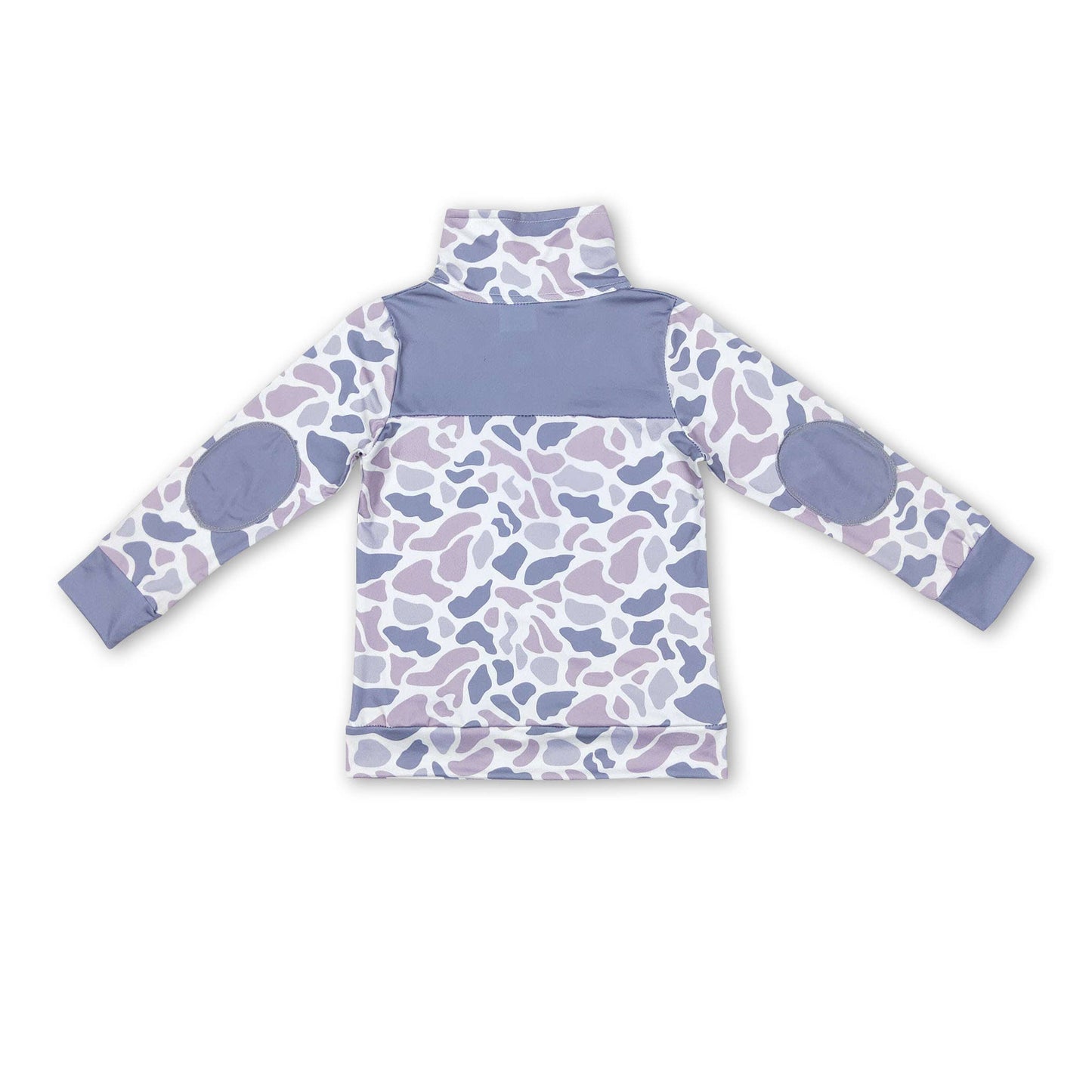 Long sleeves camo kids zipper pullover