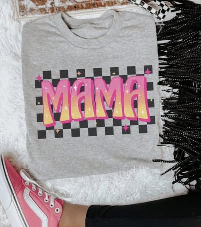 Checkered Mama Tee