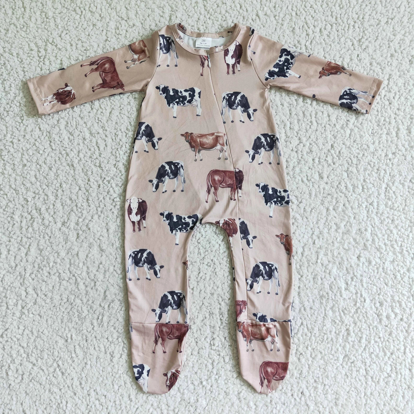 Western Footie Zip Pajamas