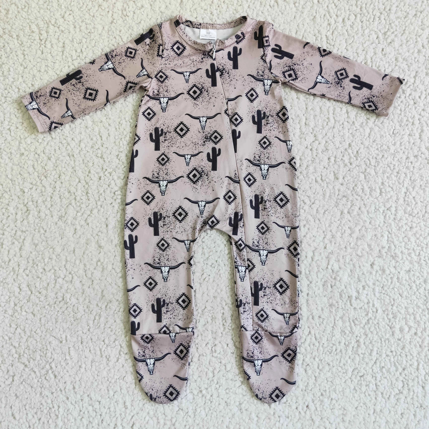 Western Footie Zip Pajamas