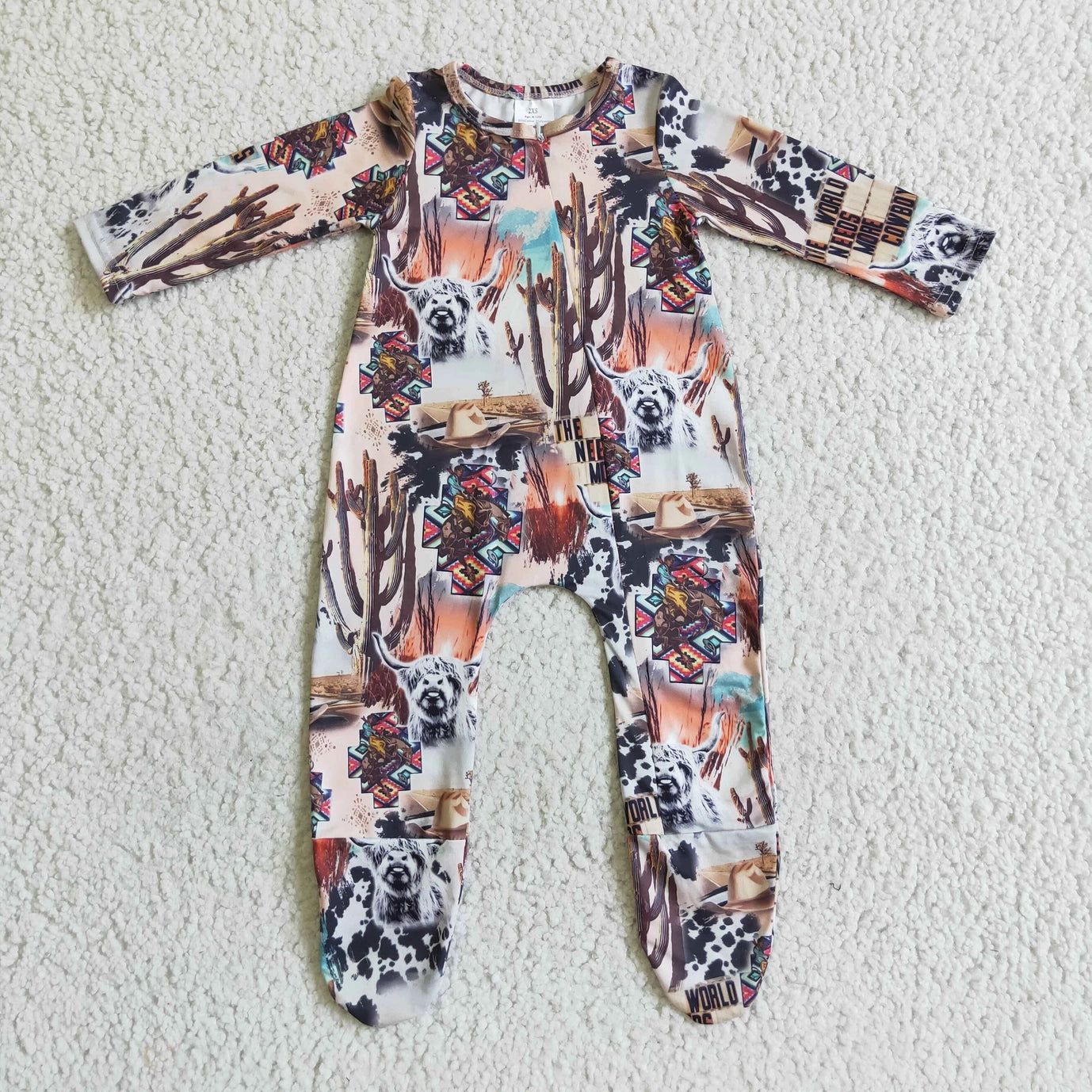 Western Footie Zip Pajamas